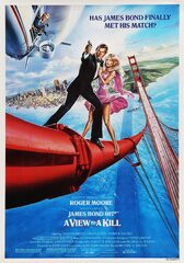 A view to a kill (james bond) movie poster – classic 80’s vintage