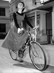 Audrey Hepburn on Set of Film Sabrina 1954 (Dress by Givenchy)