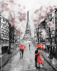 Eiffel Tower (Paris Umbrella Oil Painting)