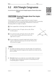 5.2 ASA Triangle Congruence: Drawing Triangles Given Two Angles ...