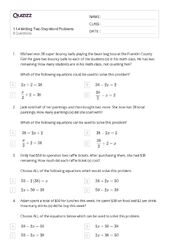 50+ Two-Step Word Problems worksheets for 7th Year on Quizizz ...