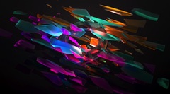 kde colorful crystal pieces abstract background