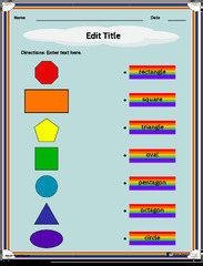 Identify 2D Shapes Worksheets — & able