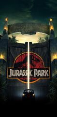 Jurassic Park 3D (ELITE Steven Spielberg Films Jurassic Park 250gsm Card Gloss A3 Reproduction ) (Jurassic Park Gate)