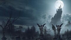 Draculas castle, the moon, cemetery, 1080P, Dracula Castle, Ian ...