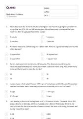 50+ Math Word Problems worksheets for 6th Grade on Quizizz | ...