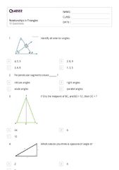 50+ angle side relationships in triangles worksheets for 9th Grade ...