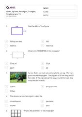 50+ area of rectangles and parallelograms worksheets on Quizizz ...