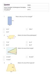 50+ area of rectangles and parallelograms worksheets on Quizizz ...