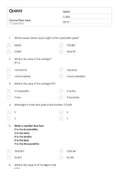 50+ Decimal Place Value worksheets for 6th Grade on Quizizz | ...