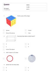 50+ 3D Shapes worksheets for 1st Class on Quizizz | & able