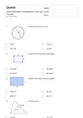 50+ area of rectangles and parallelograms worksheets for 12th Year ...