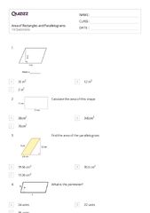 50+ area of rectangles and parallelograms worksheets for 10th Year ...