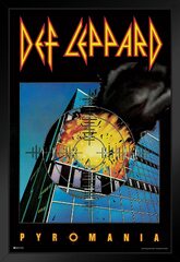 Def Leppard Pyromania Album Cover Heavy Metal Music Merchandise Retro Vintage 80S Aesthetic Band Black Wood Corrigan Studio (Def Leppard Hysteria Album Cover Heavy Metal Music Merchandise Retro Vintage 80s Aesthetic Band Cool )