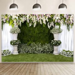 Amazon : Laeacco Arch Wedding Flowers Backdrop .5ft Vinyl ...