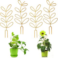 4 Pcs Small Metal Trellis for Potted Plants