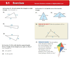 Multi-step Special Right Triangles Partner Worksheet Answers