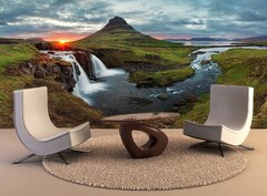 Photo Iceland Landscape Spring Panorama Sunset Photo (Komar SHX8-042 Non-Woven Photo Good Morning On Icelandina XXL Nature Landscape Bedroom Living Room Office Hallway 400 x 250)