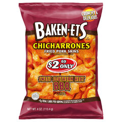 Baken-Ets Chicharrones Sweet Southern Heat BBQ Fried Pork Skins (Baken Ets Fried Pork Skins)