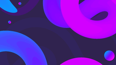 Abstract Neon Circle Shapes