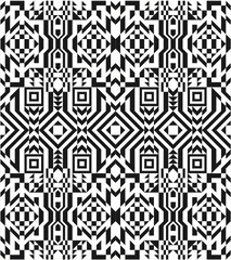 Sacred Geometry Pattern Black And White Seamless