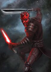 Darth Maul (Darth Maul's double-bladed lightsaber)