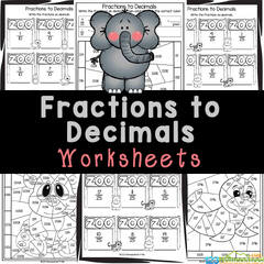 Converting Fractions to Decimals Worksheet