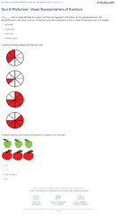 Quiz & Worksheet - Visual Representations of Fractions | Study ...