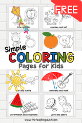 Simple Coloring Pages for Kids