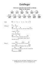 Goldfinger (from James Bond: 'Goldfinger') by Shirley Bassey - Guitar