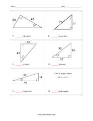 Finding Trigonometric Ratios Sine Cosine Tangent Practice - Worksheets