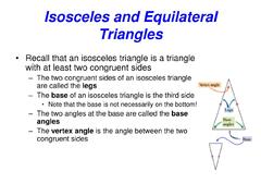 Isosceles and Equilateral Triangle