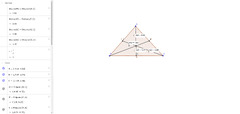 proving centroid of triangle divides each median ratio 2:1 – GeoGebra