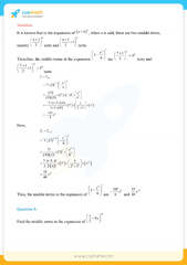 NCERT Solutions for Class 11 Maths Chapter 8 Binomial Theorem ...