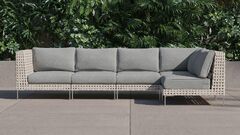 Outer Brown Wicker Outdoor L Sectional (Outer Open Weave Wicker Outdoor U Sectional)