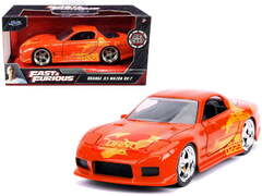 Orange Julius' Mazda RX-7 Orange Metallic with Graphics Fast & Furious Series 1/32 Diecast Model Car by Jada (the Fast and the Furious Fast and Furious 1993 Mazda RX-7 1:32 Scale Hollywood Ride)