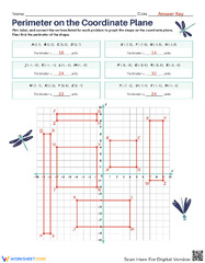 Perimeter on the Coordinate Plane #3 | Worksheet | Education ...