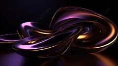 Sleek 3d Shape In Smooth Abstract Modern Background, 3d ...