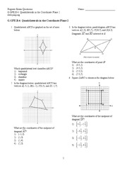 Quadrilaterals in Coordinate Plane Worksheets - Math Monks ...