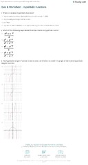 Quiz & Worksheet - Hyperbolic Functions | Study