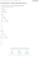 Triangle Proportionality Theorem Worksheet