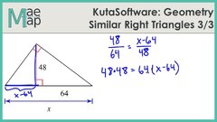 KutaSoftware: Geometry- Similar Right Triangles Part 3 ...