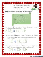 Adding and subtracting mixed fractions interactive worksheet ...