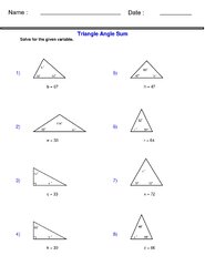 Triangle Angle Sum - Triangle Worksheets | Made By Teachers