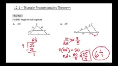 Geometry 12.1 - Triangle Proportionality Theorem - Worksheets Library