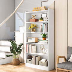 Tribesigns 72-inch 6-Tier Modern Bookcase White Library Bookshelf with Spacious Storage Shelves