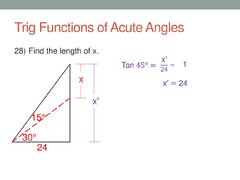 PPT - Trig Functions of acute angles PowerPoint Presentation,