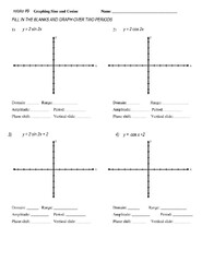 Graphing Trig Functions Practice Worksheet