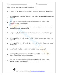 Grade 7 Triangle Inequality Theorem Worksheets 2024