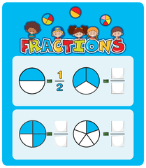 A Math Fractions Worksheet 419121 Vector At Vecteezy 654